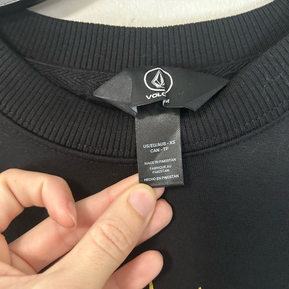 NWOT Volcom Daybreak Black Crewneck Sweatshirt, Size XS - Picture 3 of 7